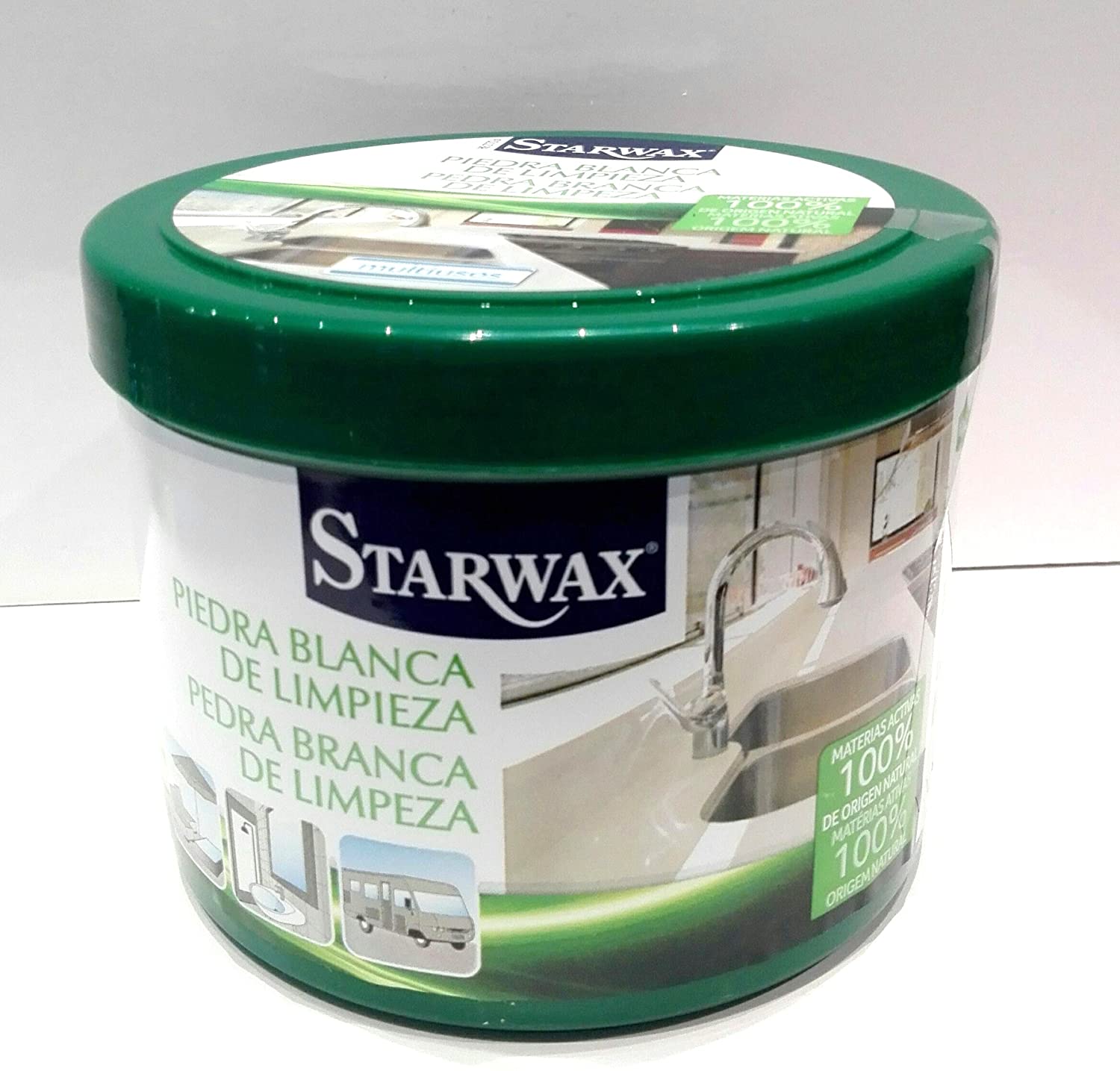 Starwax Piedra blanca de limpieza multiusos - 100 % de origen natural -  Limpia, desengrasa y abrillanta : : Salud y cuidado personal